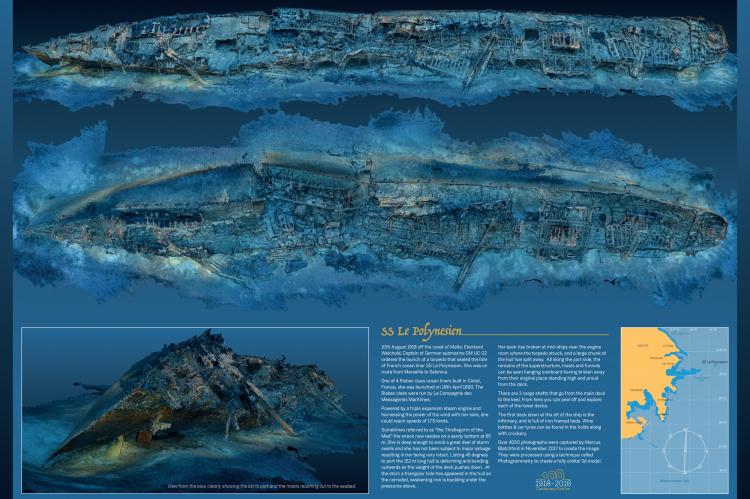SS Le Polynesien, Marcus Blatchford, Malta, wreck diving in Malta, WWI, Rosemary E Lunn, Roz Lunn, X-Ray Mag, XRay Magazine,  photogrammetry