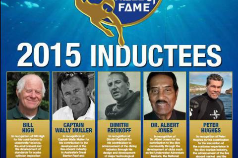 International ‪‎Scuba‬ ‪‎Diving‬ Hall of Fame, Bill High, Peter Hughes, Dr Albert Jones, Wally Muller, Dimitri Rebikoff, Rosemary E Lunn, XRay Magazine