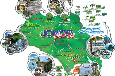 Johor at the tip of peninsular Malaysia have several spectacular national parks.